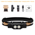 thumbnail image 3 of Faro de pesca para la noche recargable LED con luz rojaFaros LED LED Faro ajustable Cabeza de caza Linterna Sensor de movimiento Desdenable Detachable Manos libres Luz de búsqueda D10-GCU2 Cable USB sidaley OD002894-04B, 3 of 7