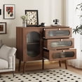 thumbnail image 2 of Noble House Accent Storage Cabinet with 3 Drawers, Sideboard for Living Room, Entryway, Natural, 2 of 10