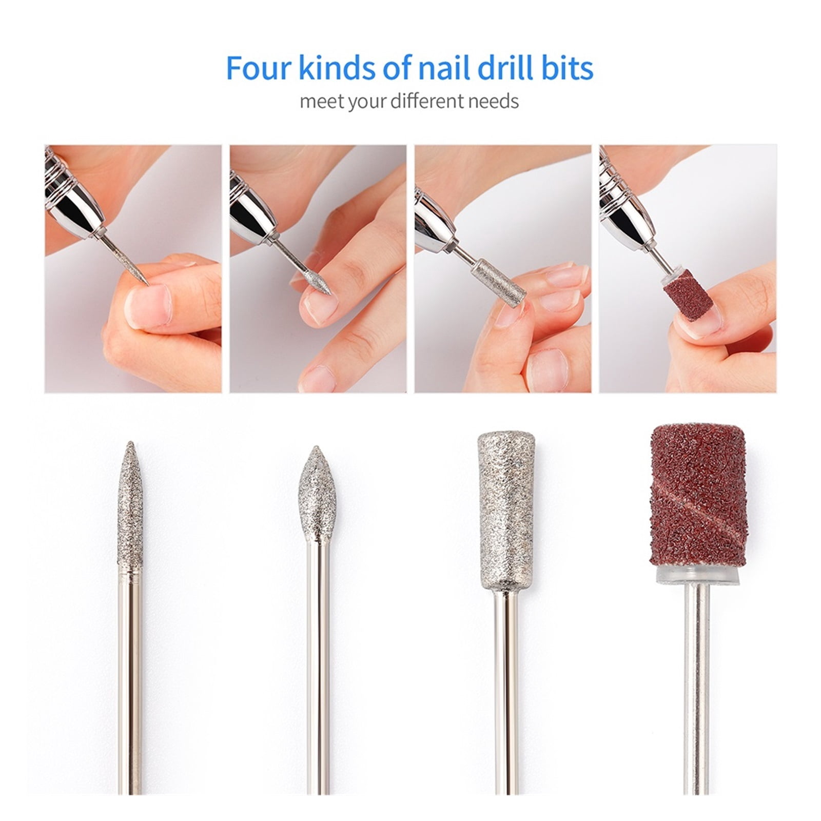 Portable Nail Drill, 35000RPM Electric Nail Drill Machine, Manicure Nail Polisher, Gel Nail Removal Polishing Drill Pedicure, Nail Art Equipment ,Long Lasting