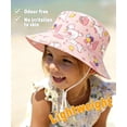thumbnail image 4 of 2 Pack Kids Sun Hat UPF 50+ Toddler Bucket Hat Summer Sun Protection Cotton Beach Cap with Cute Cartoon Pattern for Boys Girls 1-6 Years, 4 of 7