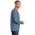thumbnail image 3 of Port & Co Adult Male Men Electric Heather T-Shirt Stonewsh Blue 3X-Large Tall, 3 of 6
