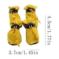 thumbnail image 3 of Winter Dog Shoes with Reflective Tape, Fleece Warm Pet Boots, Drawstring for Small & Medium Dogs, Non-Slip Soles, Indoor & Outdoor Protectio Yellow, 3 of 5