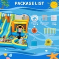 8-in-1 Hexagonal Inflatable Water Park, Slide Climb Bounce Pool Combo ...