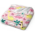 thumbnail image 6 of Novelty Throw Blanket Softest Blanket Throws Lightweight Cute Cartoon Pink Dinosaur Throw Blanket for Home, Sofa, Office, Camping, Chair, 6 of 8