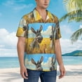 thumbnail image 3 of Logiee Funny Countryside Donkey Print Mens Hawaiian Shirts,Loose-Fit Short Sleeve Button Down Tropical Aloha Beach Shirt,Summer Vacation Wedding Tops,3X-Large, 3 of 7