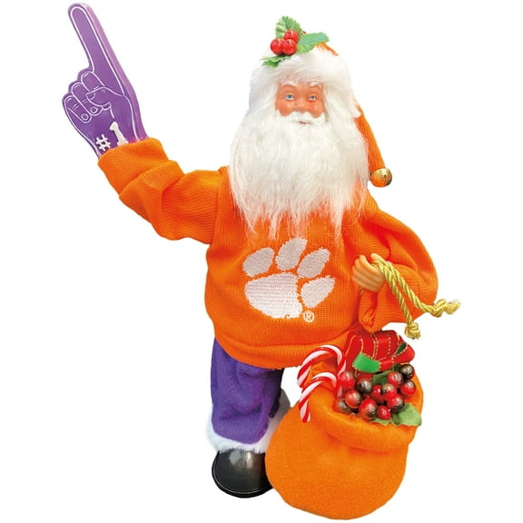 Clemson Tigers 12" Animated Musical Santa