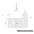 thumbnail image 2 of 3602-L AB-PW Golden Lighting Duncan - 1 Light Chain Pendant in Classic style - 16.88 Inches high by 14 Inches wide-Aged Brass Finish-Pewter Shade, 2 of 3