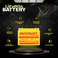 thumbnail image 3 of MLX4U-HP Motobatt LifePo4 Lithium Battery Replaces MBTX4U, MBTZ7S, MBTX7U Honda 31500-MKE-A61, 3 of 9