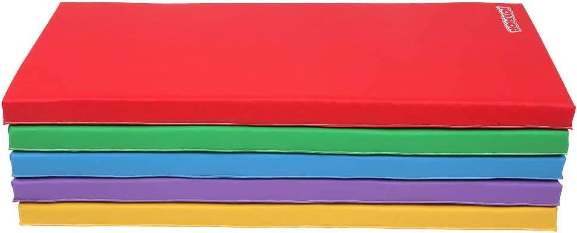 JOYMOR 2-Inch Thick Rest Mat, 5-Pack, Nap Mat with Name Tag Holder, Portable Toddler Mat, Floor Mat, Sleeping Mats for Kids/Toddlers Daycare/Home