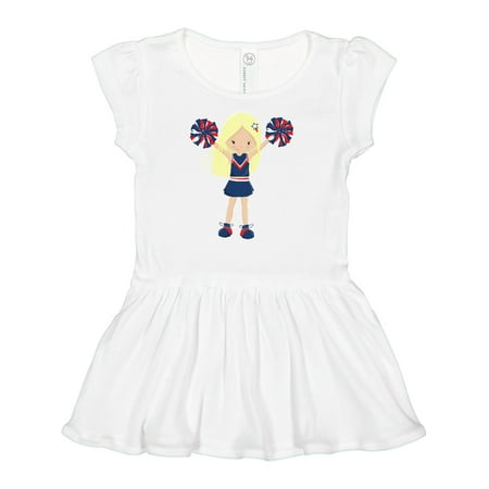

Inktastic Cheerleaders Cheerleading Cute Girl Blonde Hair Gift Baby Girl Dress