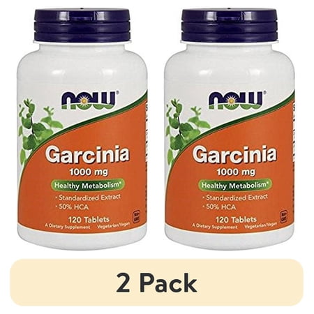(2 pack) NOW Foods Garcinia Cambogia Metabolism Support Weight Loss Tablets, 1000 mg., 120 Ct.