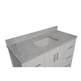 thumbnail image 6 of California 48" Bathroom Vanity with White Cabinet and Carrara Marble Top, 6 of 6