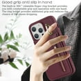 thumbnail image 4 of iPhone 11 pro max Case with Card Holder for Women, iPhone 11 pro max Phone Case Wallet with Credit Card with Ring Kickstand Zipper Shockproof Slim Stand Case for iPhone11promax - Red Wine, 4 of 12