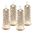 thumbnail image 1 of Rose Shadow LED Flameless Candles, 4PCS Romantic Battery Operated Candles Led Pillar Candles for Valentines, 1 of 7