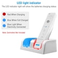 thumbnail image 7 of Imountek Dual Wii Remote Charger Dock with 2Pcs 2800mAh Rechargeable Batteries, Fast Charging Station for Wii Nintendo, White, 7 of 7
