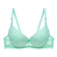 thumbnail image 3 of Blmnix Lace Bra Women's Bras Underwire Push Up Bralette Standard Straps Balconette Green Womens Sports Bras, 3 of 4