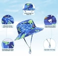 thumbnail image 4 of American Trends UPF 50+ Baby Boy Sun Hat Sun Protective Cute Wide Brim Summer Kids Beach Bucket Hats Toddler Sun Hats for Girl Underwater World M, 4 of 6