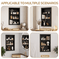 thumbnail image 7 of HAIDAIYA 14'' * 24'' Recessed Medicine Cabinet Wall Niche Wood, 3-Tier Bathroom Niche Insert for Drywall, in Wall Shelf Medicine Cabinets Replacement, for Living Room, Bathroom Storage, Black, 7 of 7