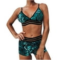 thumbnail image 2 of VBVC Bikini Set for Women Tummy Control Leaves Print Swimsuit Swimwear Beachwear 2 Piece Bathing Suit, 2 of 6