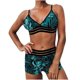 thumbnail image 1 of Cómodo Bikini elegante para mujer con estampado de hojas Traje de baño de dos piezas con estampado Traje de baño Conjunto de ropa de playa OAVQHLG3B Store  lin121212, 1 of 4
