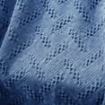 thumbnail image 5 of Kasentex Cozy Soft 100% Cotton Warm Fall/Winter Decorative Throw Blanket for Couch, Sofa, Bed, wrap-around - Indoor/Outdoor 50x60" Infinity Blue, 5 of 9