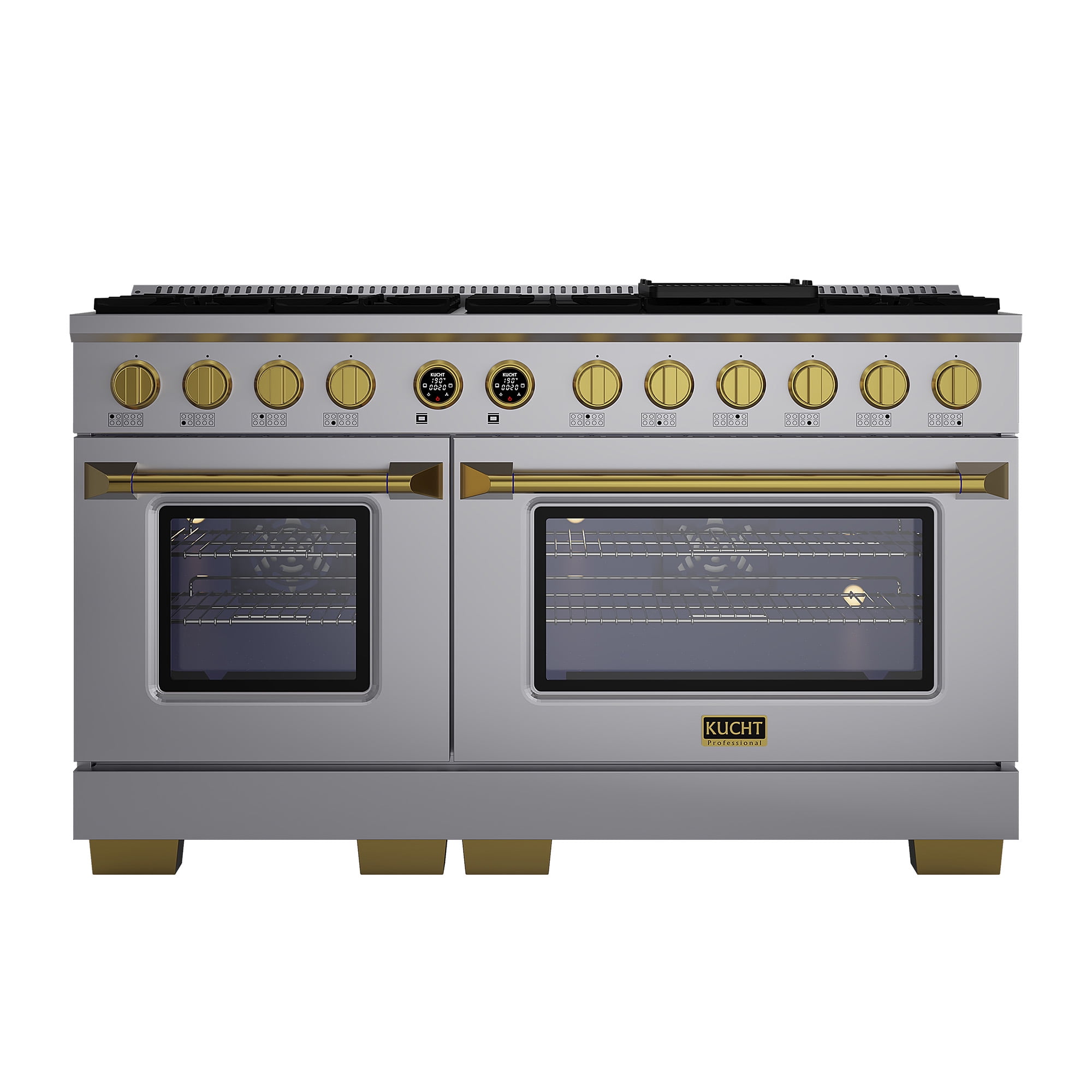 60 in. 7.9 cu. ft. 10 Burners Dual Fuel Range for Propane Gas in Stainless Steel