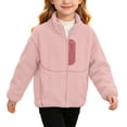 thumbnail image 2 of OGLCCG Girls Fleece Jacket Full Zip Fall Winter Soft Sherpa Coat Soft Warm Polar Outwear with Pockets 3-15 Years, 2 of 8