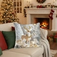 thumbnail image 4 of Christmas Pillow Cover 17.7x17.7 Inches, Cotton Decorative Pillow Case with Festive Pattern, Soft Breathable Cushion Cover with Hidden Zipper for Living Room Sofa Bedroom Holiday Home Decor, 4 of 6