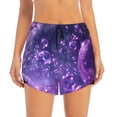 thumbnail image 2 of KLL Purple Bubble Abstract Art Pattern Shorts Women,Athletic Shorts High Waisted Running Shorts Pocket Sporty Short Gym Elastic Workout Shorts-Medium, 2 of 7