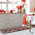 thumbnail image 2 of Valentines Day Kitchen Mats Set of 2, Non- Valentines Kitchen Rugs Red Heart Romantic Floor Mat with Washable Backing Decorative Home Decor for Holiday Wedding Alfombras 16x24 and 16x43Inch, 2 of 5
