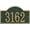Green/Gold, variant on Personalized Cast Metal Address Plaque - Arched Rectangle