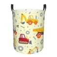 thumbnail image 2 of Uemuo Heavy Equipment Pattern Circular Laundry Hamper Basket with handles,Collapsible laundry basket,Large capacity laundry hamper,Laundry Organizer-Small, 2 of 8
