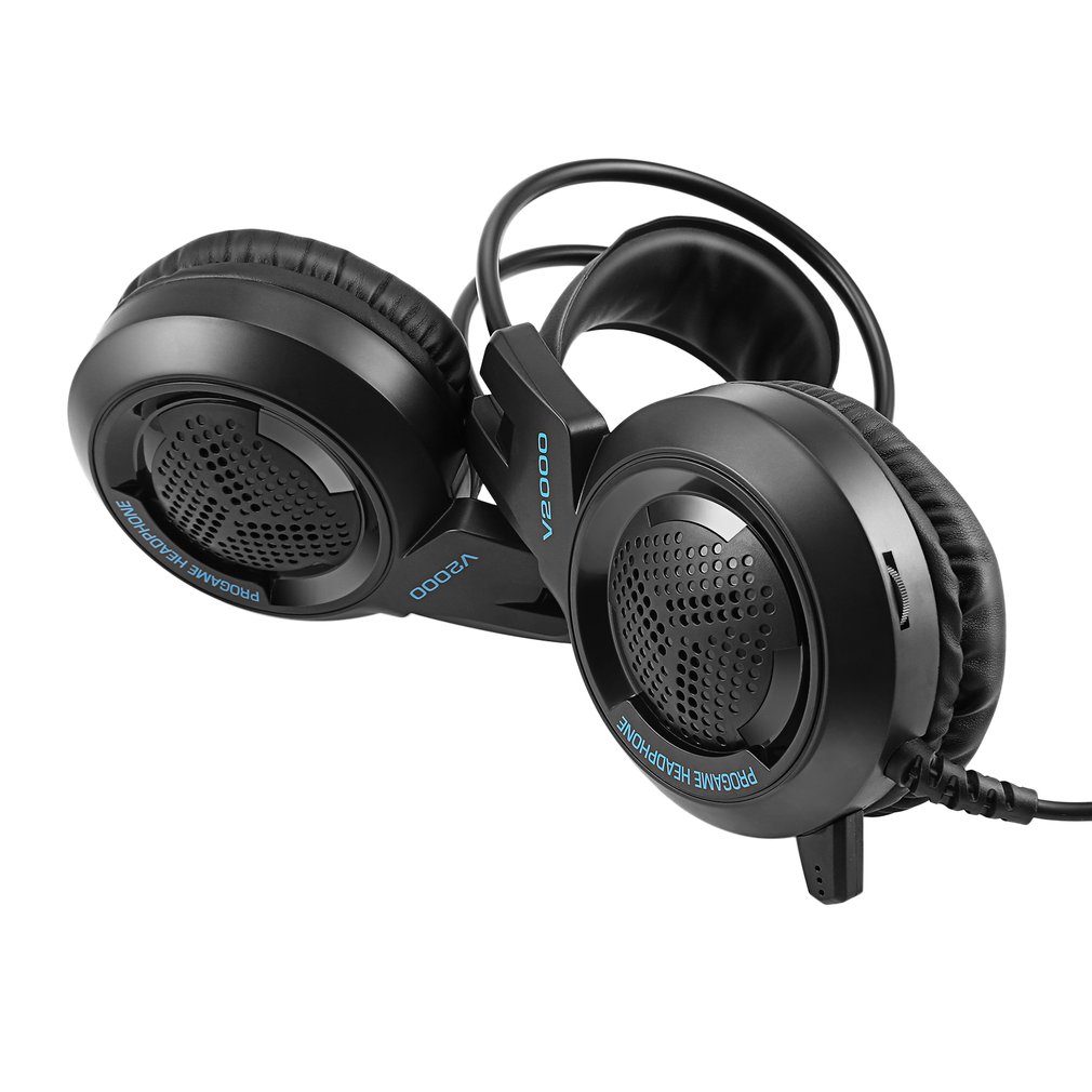 RGB Glowing Headphones V2000 Gaming Headset 7.1 USB Noise Reduction Headset  with Microphone Headphone for Computer PC Laptop|Headphone/Headset| -  AliExpress