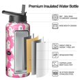 thumbnail image 2 of 32oz Halloween Tumbler with Straw and Handle – Stainless Steel Insulated Water Bottle – Spooky Pumpkin Ghost Witch Design – Fall Coffee Mug Gift for Her or Him, 2 of 5
