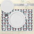 thumbnail image 3 of Ambesonne Teal Place Mats Set of 4, Ottoman Style Floral Art, Standard Size, Red Teal, 3 of 6