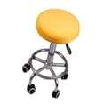 thumbnail image 1 of Fundas de tela elástica para taburetes de bar, fundas de asiento redondas, 28-35 cm (11-14 pulgadas), 8 colores Amarillo, 1 of 5
