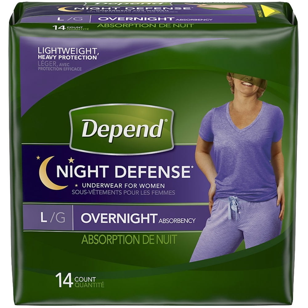 2 Pack Depend Night Defense Incontinence Overnight Underwear for