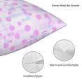 thumbnail image 5 of YFYANG Square Decorative Throw Pillow Case (Without Pillow Insert), Purple Abstract Polka Dots Bedroom Sofa Car Cushion Cover, 26"x26", 5 of 9