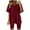 Wine, variant on Riforla Womens Two Piece Outfits Short Sleeve Tops Short Pants Running Yoga Sport Sets 2 Piece Sets Women Outfit Pink XXL