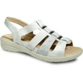 thumbnail image 1 of kozi Sandale Compensée Décontractée Confortable pour Femme, Mocassin à Enfiler avec Bande Élastique et Bout Rond Ouvert, Argent, Taille 7,5, 1 of 8