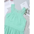 thumbnail image 6 of iEFiEL Big Little Girls Halter Neck Chiffon Summer Dress Sleeveless Rhinestone Wedding Birthday Party Dress Mint Green 10, 6 of 7