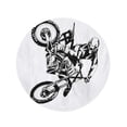 thumbnail image 2 of LADDKA 60 inch Round Beach Towel Blanket Motocross FMX Trick Rider on Motorbike Motorcycle Drawing Helmet Travel Circle Circular Towels Mat Tapestry Beach Throw, 2 of 2