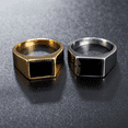 thumbnail image 2 of Anillo de acero de titanio para hombre con personalidad simple, joyería europea y americana, 2 of 4