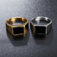 thumbnail image 2 of Anillo de acero de titanio para hombre con personalidad simple, joyería europea y americana, 2 of 4