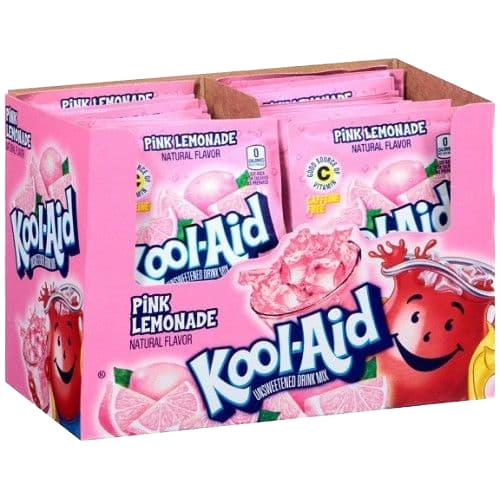 KoolAid Pink Lemonade Unsweetened Soft Drink Mix, 0.23oz (pack of 48)
