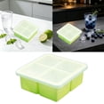 thumbnail image 2 of 4 Cavity Food Grade Silicone Freezer Tray With Lid Square Divided Storage Container Ice Cube Mold For Food Preservation, 2 of 6