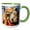 Green/White, variant on 3drose, Decorated Camel, Diwali Festival of Lights, Udaipur, Rajasthan, India., 15oz Mug