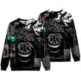 thumbnail image 3 of Jersey de cuello redondo con estampado 3D de puertas Roblox para adultos y niños, Jersey holgado informal de dibujos animados, figura de Escape de la puerta, 3 of 4