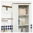 thumbnail image 6 of Bathroom Cabinet Tall, Farmhouse White Storage - Slim 15.5"W x 63"H - Adjustable Shelves, Linen Tower for Small Bathrooms, 6 of 9