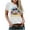 White, variant on IROINNID Women Summer Sexy Print Regular Comfy Women Fashion Round Neck Short Sleeves Top